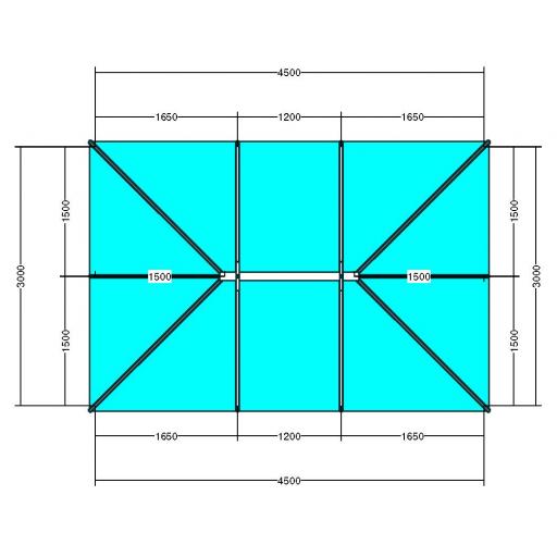 Atlas 4.5m x 3m Aluminium roof lantern