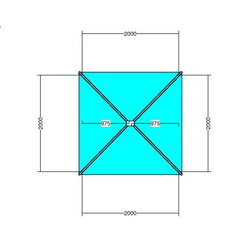 Atlas 2m x 2m Aluminium roof lantern