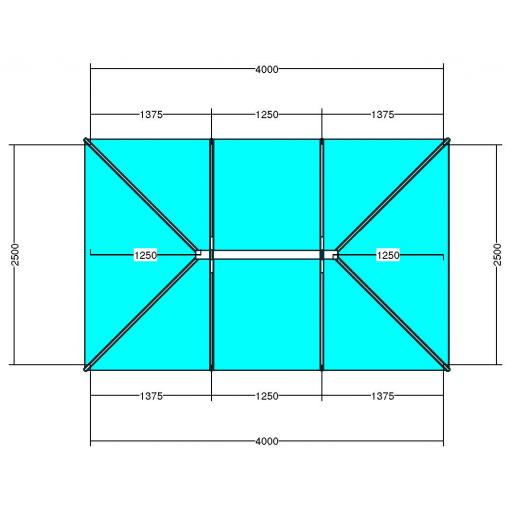 Atlas 4m x 2.5m Aluminium roof lantern